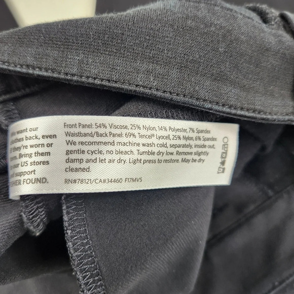 Eileen Fisher Slim Leg Knit Pants Black Dark Gray Panel Mixed Media Size 12 - Picture 11 of 14